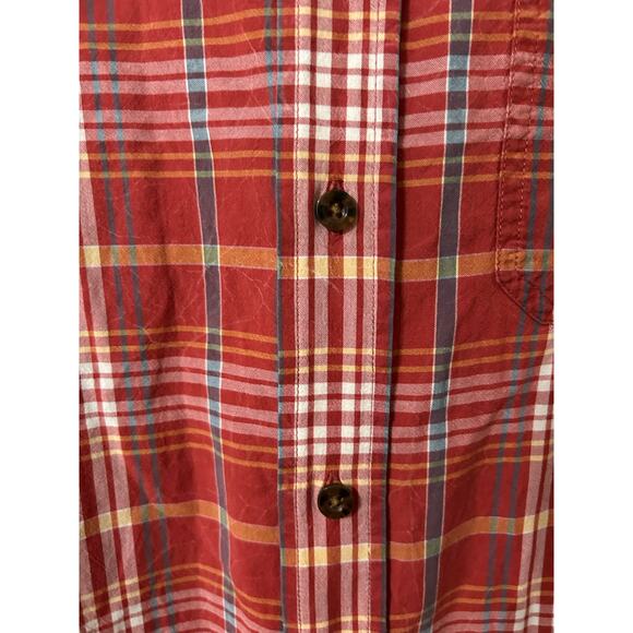 Woolrich Men’s red multicolored Long Sleeve Button down, size XL - Picture 5 of 9